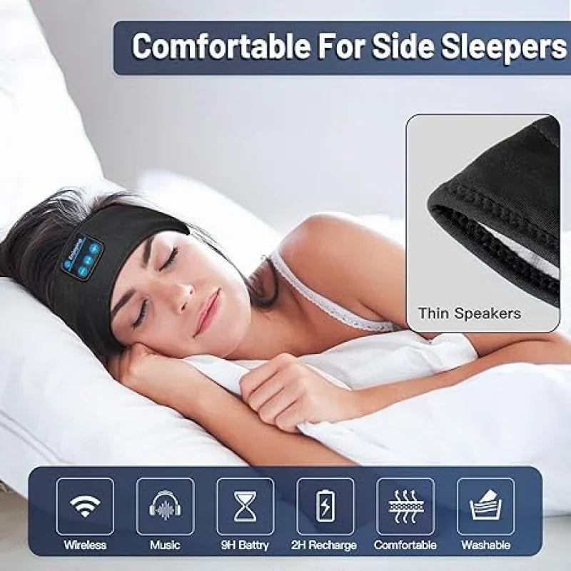 Shopdroplo Fone Bluetooth Earphones Sports Sleeping Headband Wireless Music Eye Mask