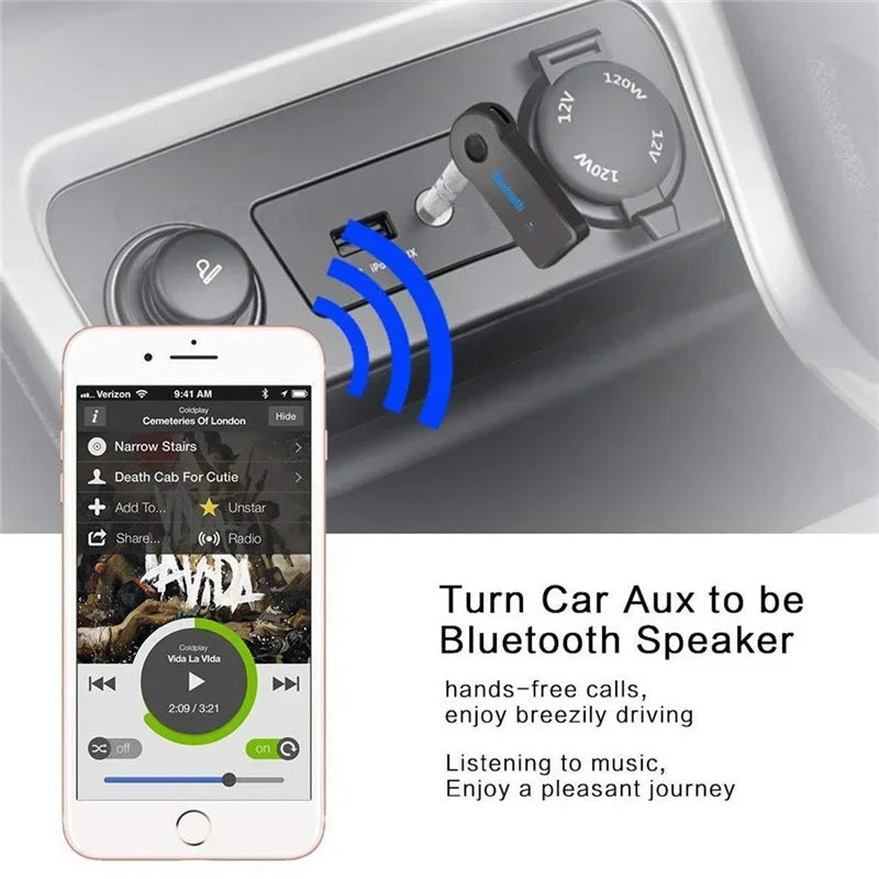 Shopdroplo™ 2-in-1 Bluetooth 5.0 Audio Adapter – Wireless Transmitter & Receiver with 3.5mm AUX for Car, Headphones & Speakers
