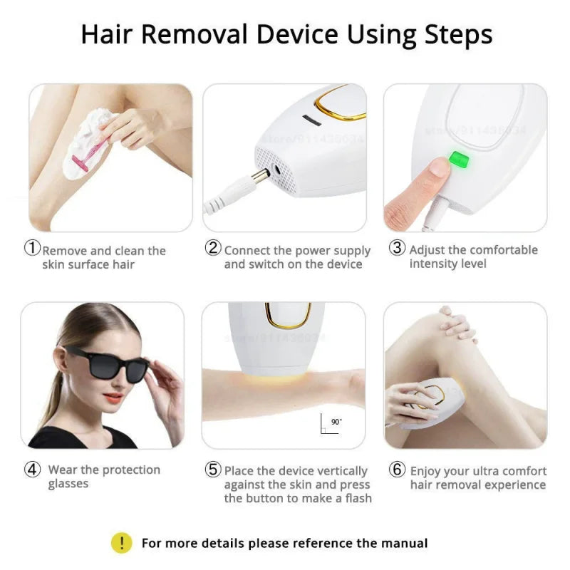 Shopdroplo IPL Laser Hair Removal Device for Women – Painless, Rechargeable, At-Home Epilator